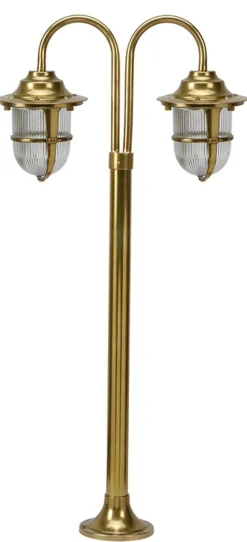 Gartenlampe Messing H:85cm dekorativ außen Maritim