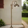 Gartenlaterne Messing Glas 148 cm in Bronze Antik IP44 E27