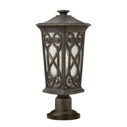 Gartenleuchte Braun Aluminium Regenglas Weg außen