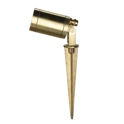 Gartenleuchte Erdspieß Echt-Messing IP64 verstellbar