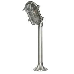 Gartenleuchte Messing H:62cm in Nickel Weg Terrasse