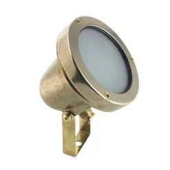 Gartenstrahler Boden Echt-Messing Glas 10 cm hoch IP64 GU10