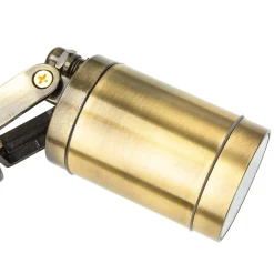 Gartenstrahler mit Erdspieß Messing massiv GU10 IP64