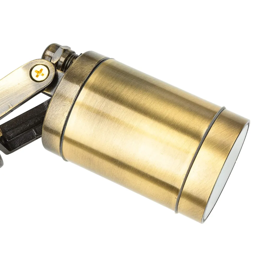 Gartenstrahler mit Erdspieß Messing massiv GU10 IP64