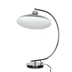 Gebogene Tischleuchte Bauhaus rund 45cm