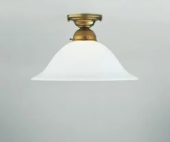 Gemütliche Deckenlampe Berliner Messing Glas Ø30 cm E27