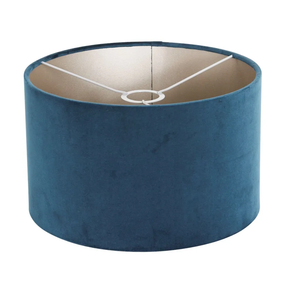 Gemütliche Hängelampe Schwarz Blau Metall Stoff 140 cm