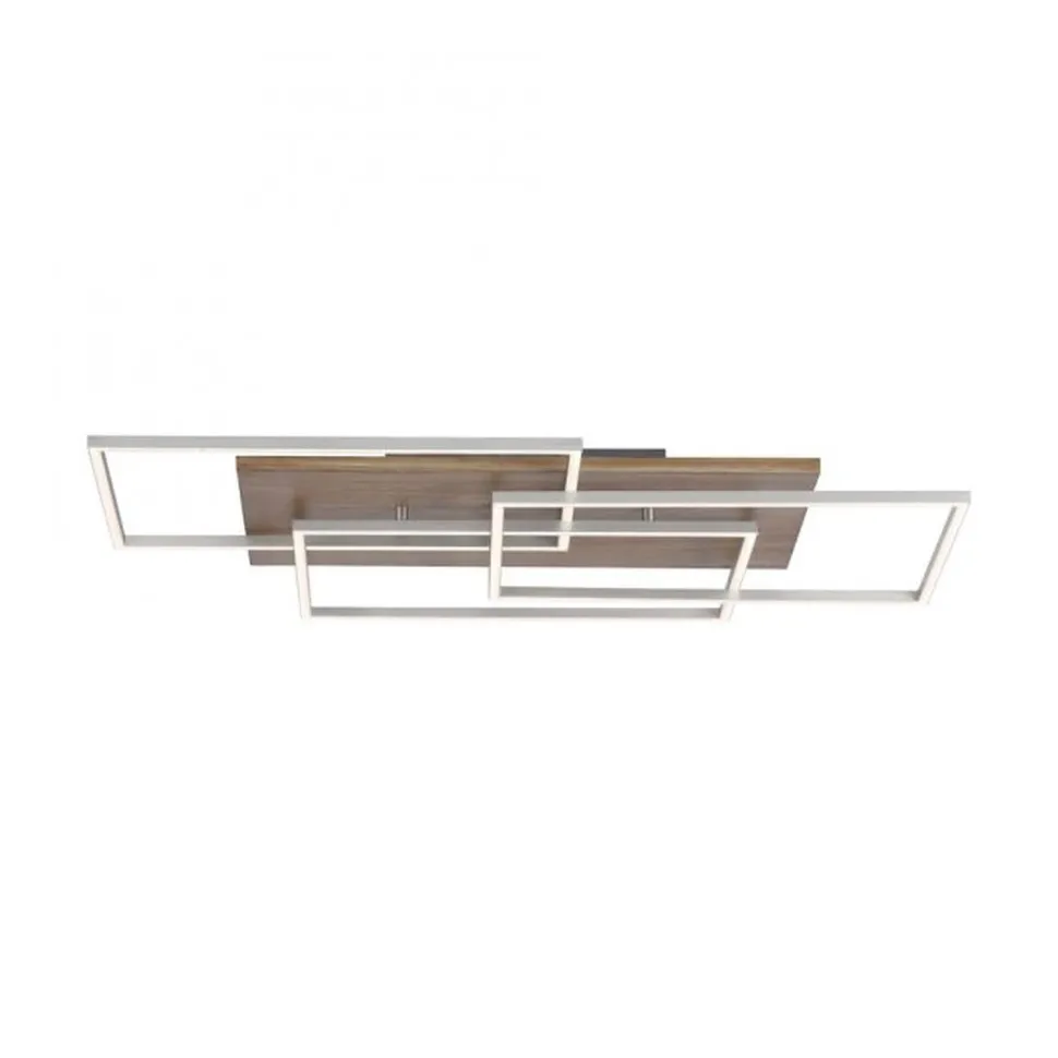 Gemütliche LED Deckenlampe Holz L:82 cm 4320 lm dimmbar