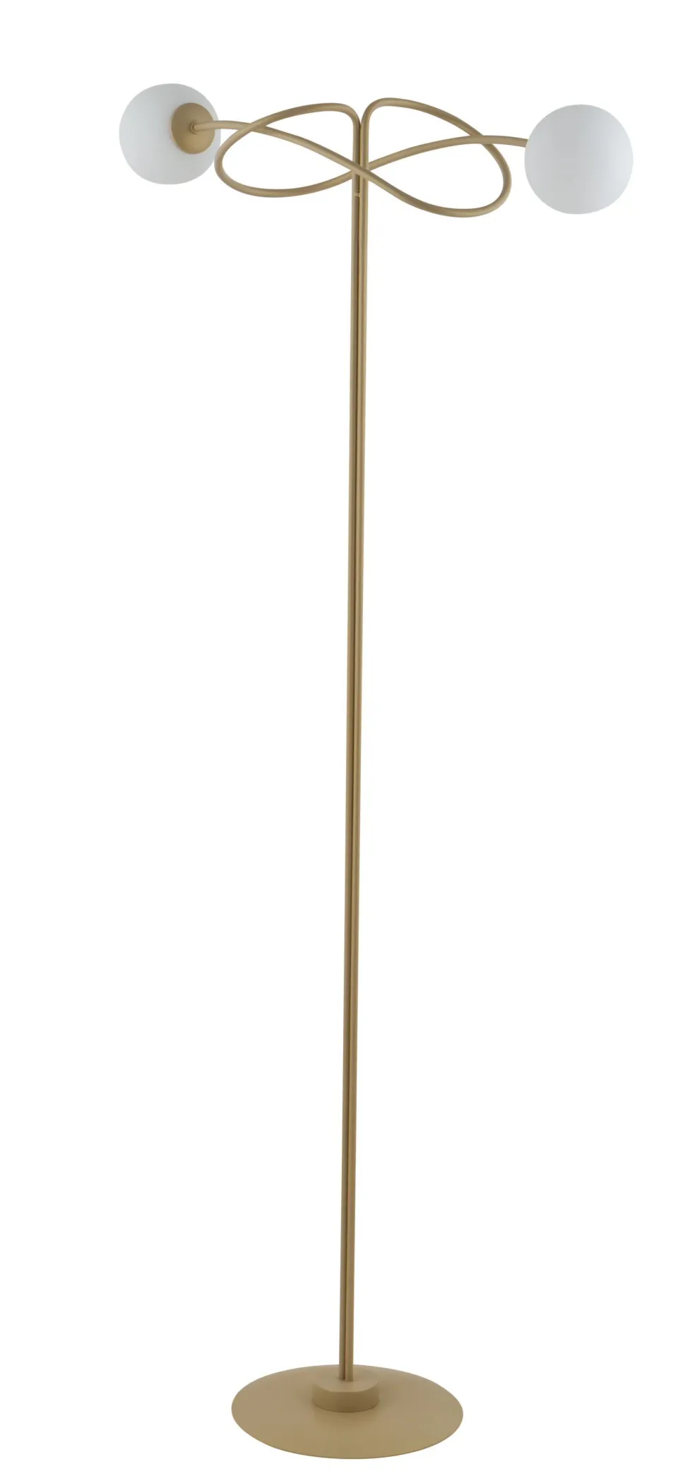 Gemütliche Stehlampe Gold Metall Glas blendarm 166 cm