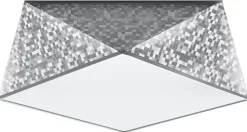 Geometrische Deckenlampe Grau gemustert B:40cm 2x E27