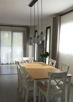 Geometrische Hängelampe Metall Anthrazit E27 90 cm lang