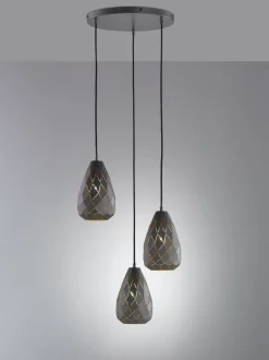 Geometrische Hängelampe Metall Anthrazit E27 Ø35 cm