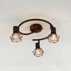 Geometrischer Spot Metall Retro in Rostbraun MIA