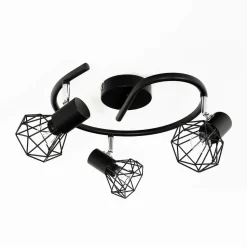 Geometrischer Spot Schwarz Metall Retro vielseitig MIA