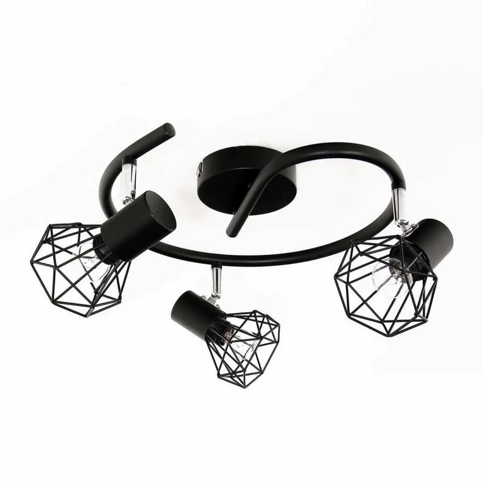 Geometrischer Spot Schwarz Metall Retro vielseitig MIA