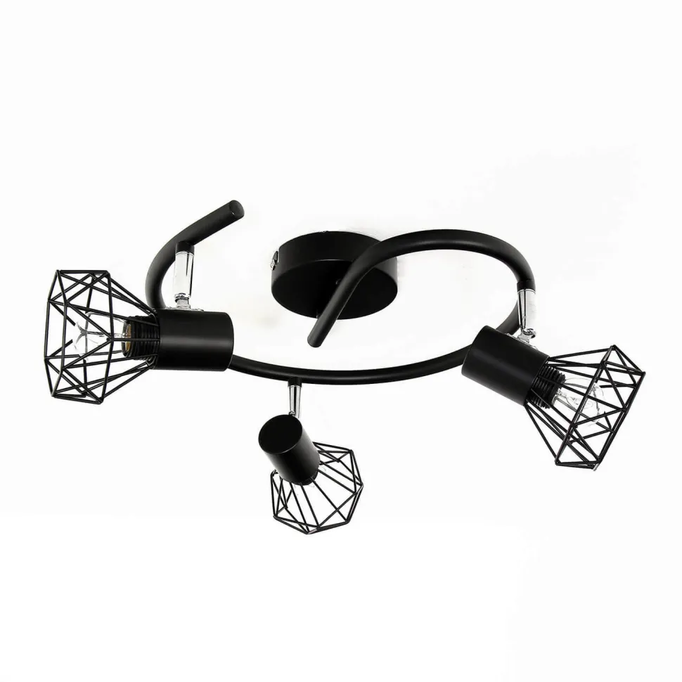 Geometrischer Spot Schwarz Metall Retro vielseitig MIA