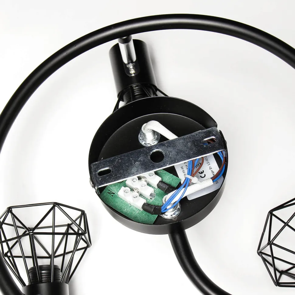 Geometrischer Spot Schwarz Metall Retro vielseitig MIA