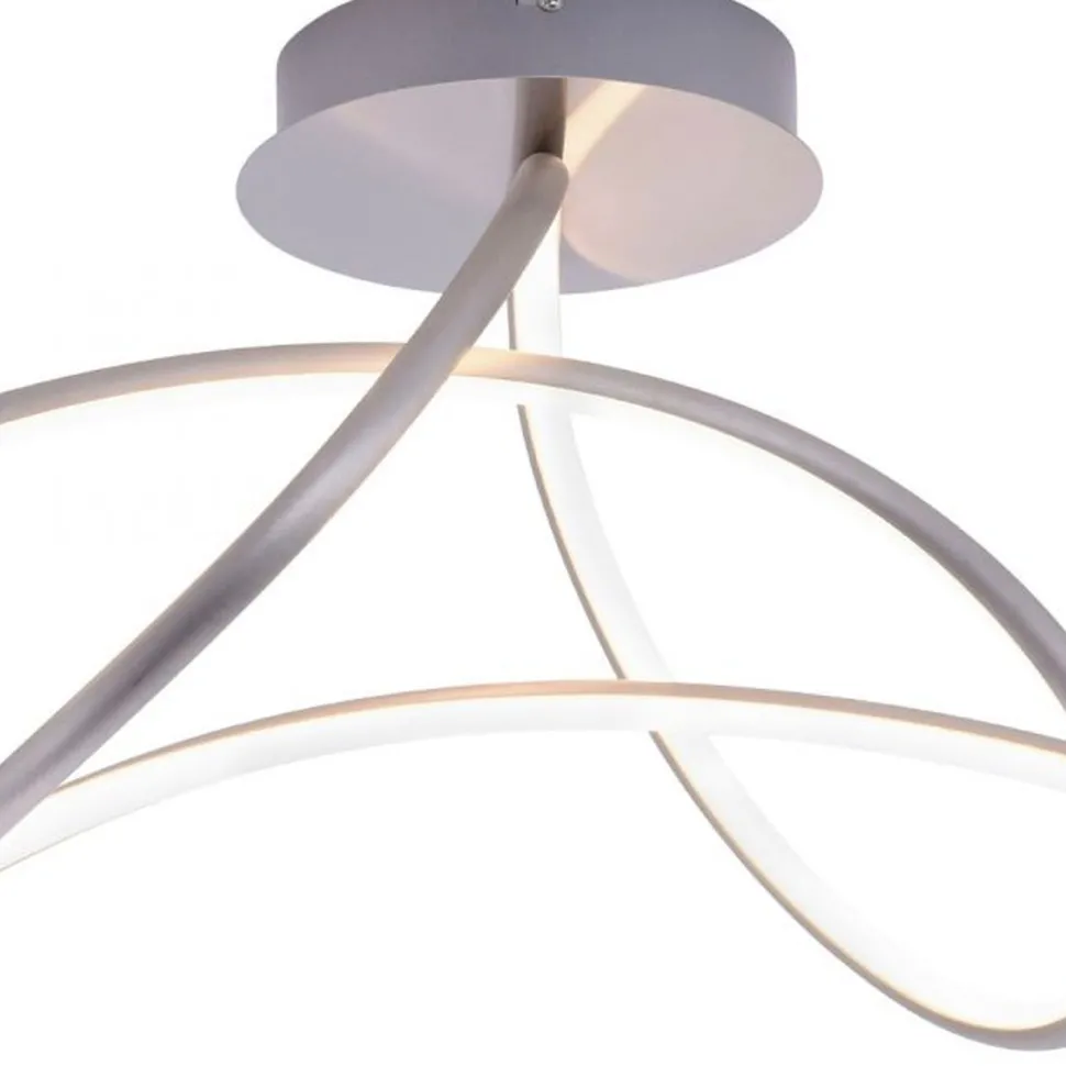 Geschwungene LED Deckenlampe in Stahl 3000 K warmweiß