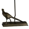 Gestell für Tischlampe E27 in Bronze antik Resin Fasan