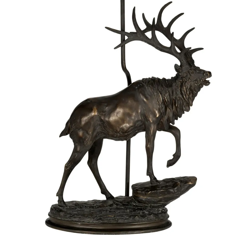 Gestell für Tischleuchte Resin Hirsch 53cm in Bronze