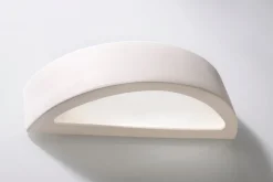 Gipslampe Weiß Bemalbar elegantes Licht E27 ORION