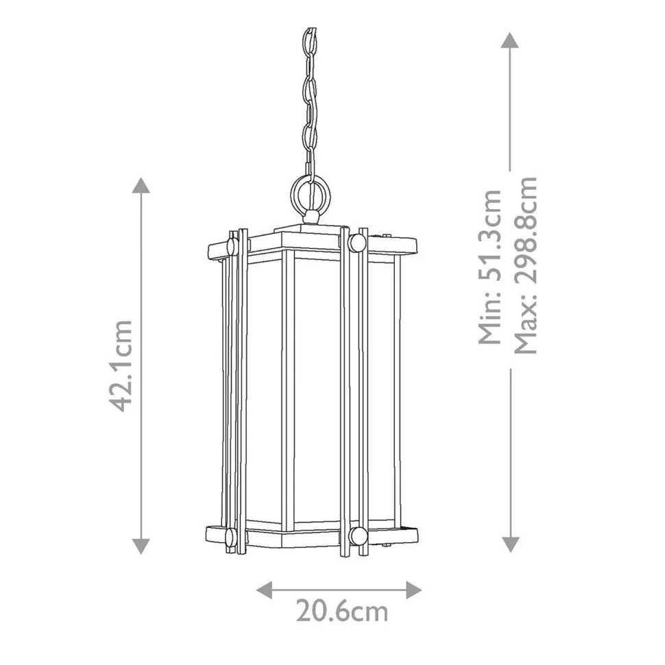 Glanzvolle Pendellampe GORDON außen Modern Design