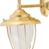 Glanzvolle Wandlampe GREVENA Messing Glas Maritim