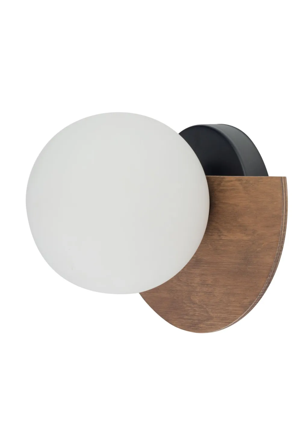 Glas Wandleuchte Holz Metall gemütlich B:21 cm blendarm