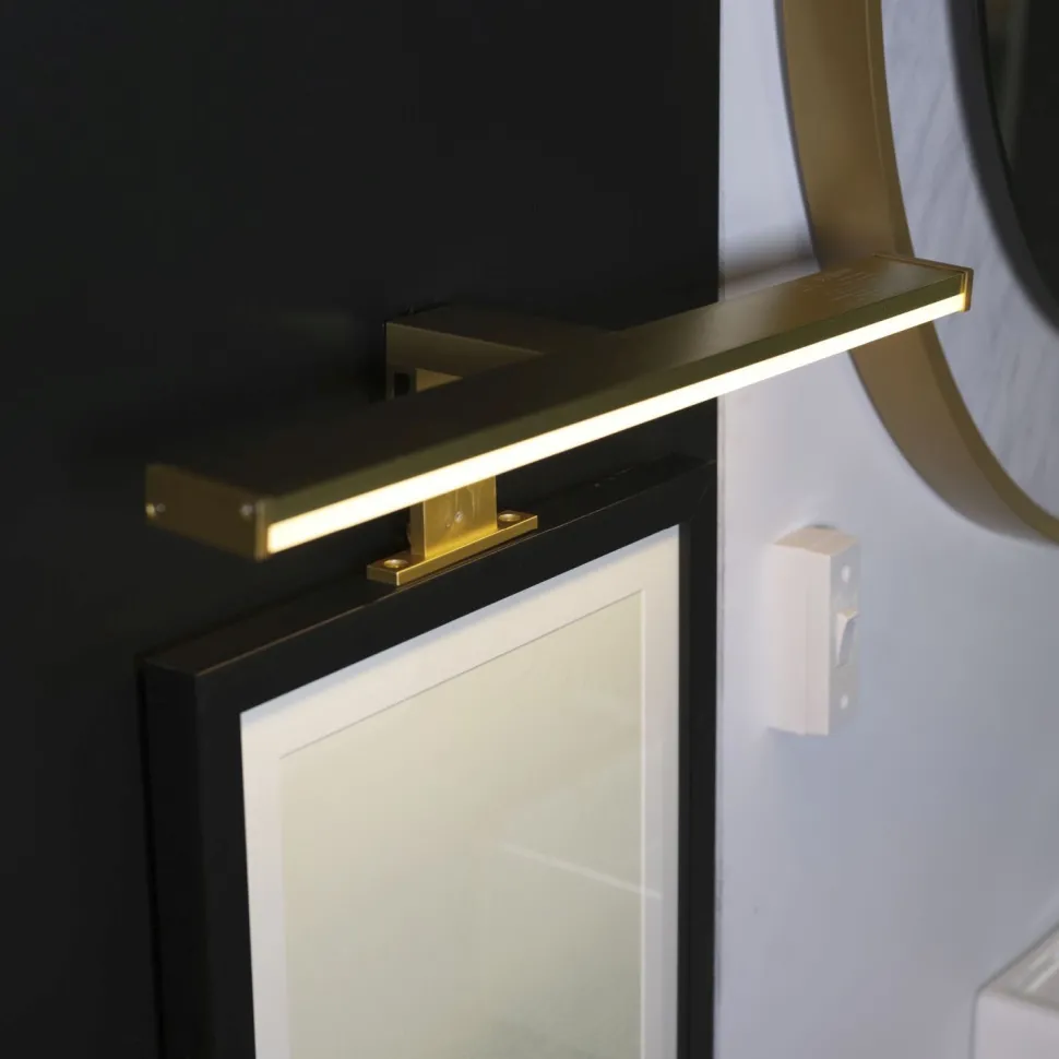 Goldene LED Spiegelleuchte Aluminium IP44 9 W 687 lm