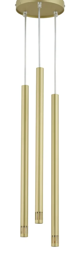 Goldene Pendelleuchte Metall Zylinder G9 Mehrflammig
