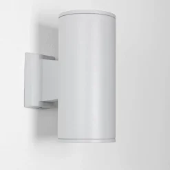 Graue Außenlampe HAMBURG 24cm hoch Up Down modern