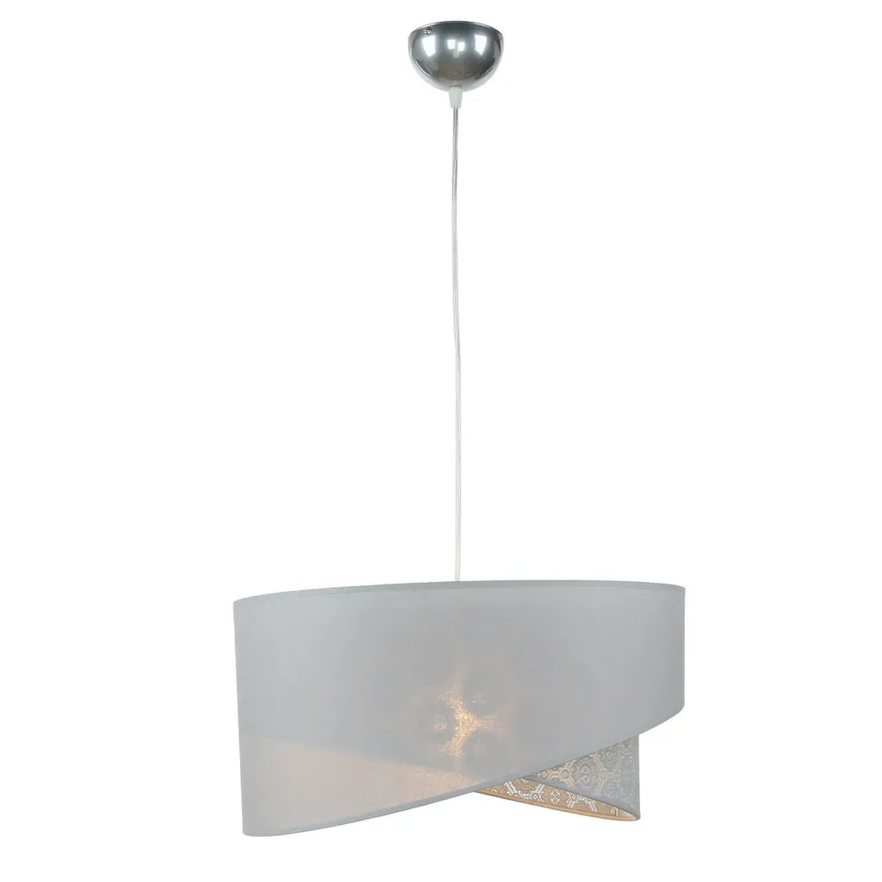 Graue Hängelampe Stoff Spitze SELMA Schlafzimmer