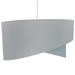 Graue Hängelampe Stoff Spitze SELMA Schlafzimmer