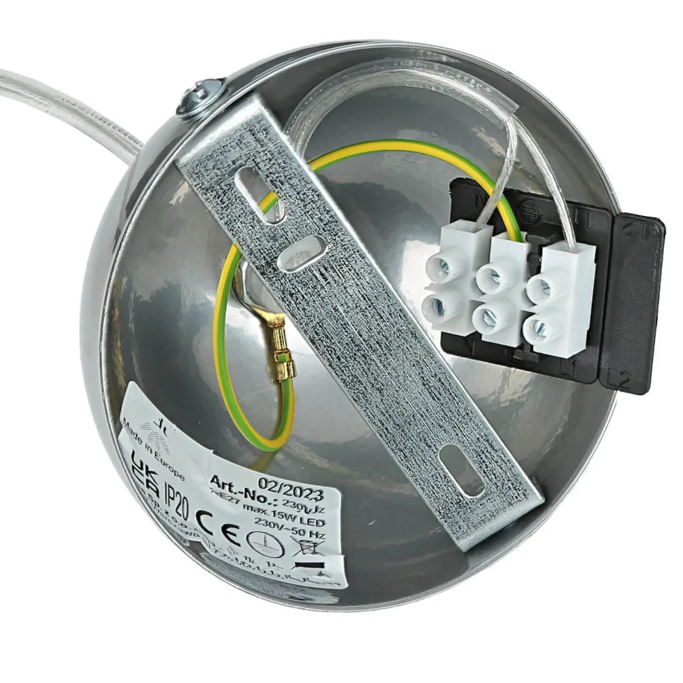 Graue Hängelampe Stoff Spitze SELMA Schlafzimmer