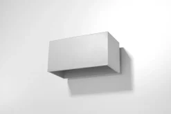 Graue Wandlampe Aluminium eckig Modern vielseitig