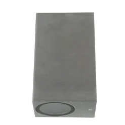 Graue Wandleuchte für außen Up & Down Spot AALBORG