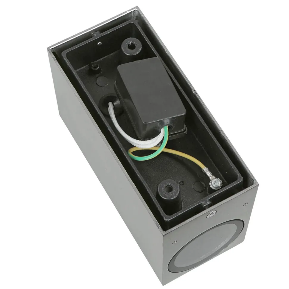 Graue Wandleuchte für außen Up & Down Spot AALBORG