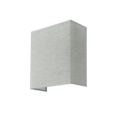 Graue Wandleuchte Stoff Schirm eckig Loft Design ALICE