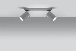 Grauer Deckenstrahler ETNA L:30cm 2x GU10
