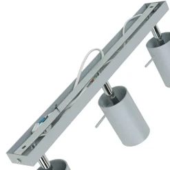 Grauer Deckenstrahler Metall L:45cm 3x GU10 vielseitig