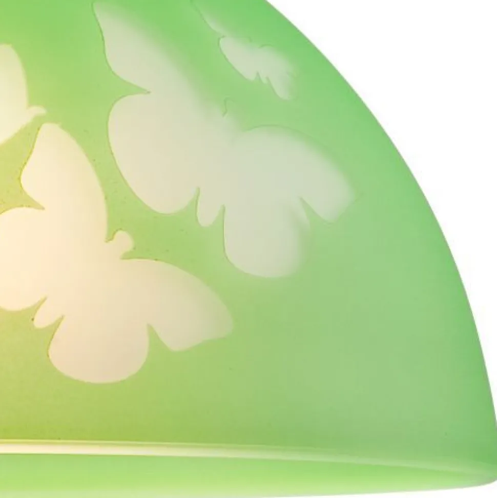 Grüne Kinderzimmerlampe rund Mädchen farbenfroh