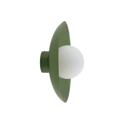 Grüne Wandlampe Glaskugel blendarm G9 B:28 cm wohnlich