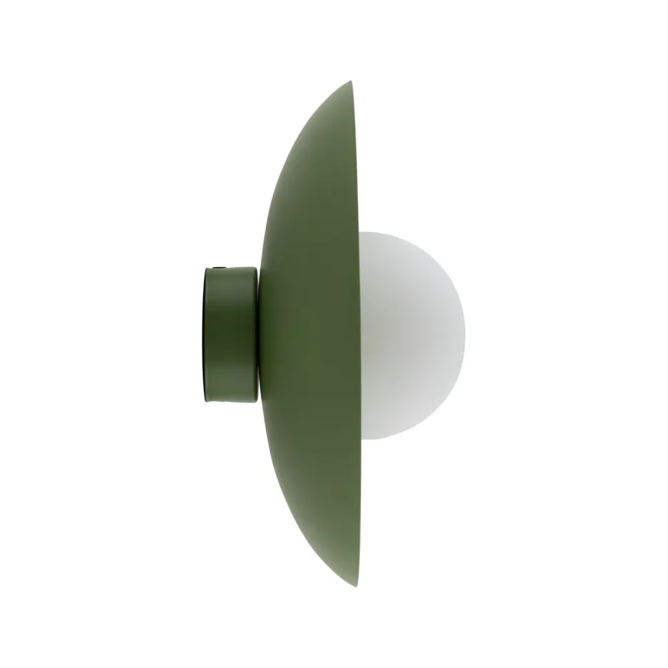 Grüne Wandlampe Glaskugel blendarm G9 B:28 cm wohnlich