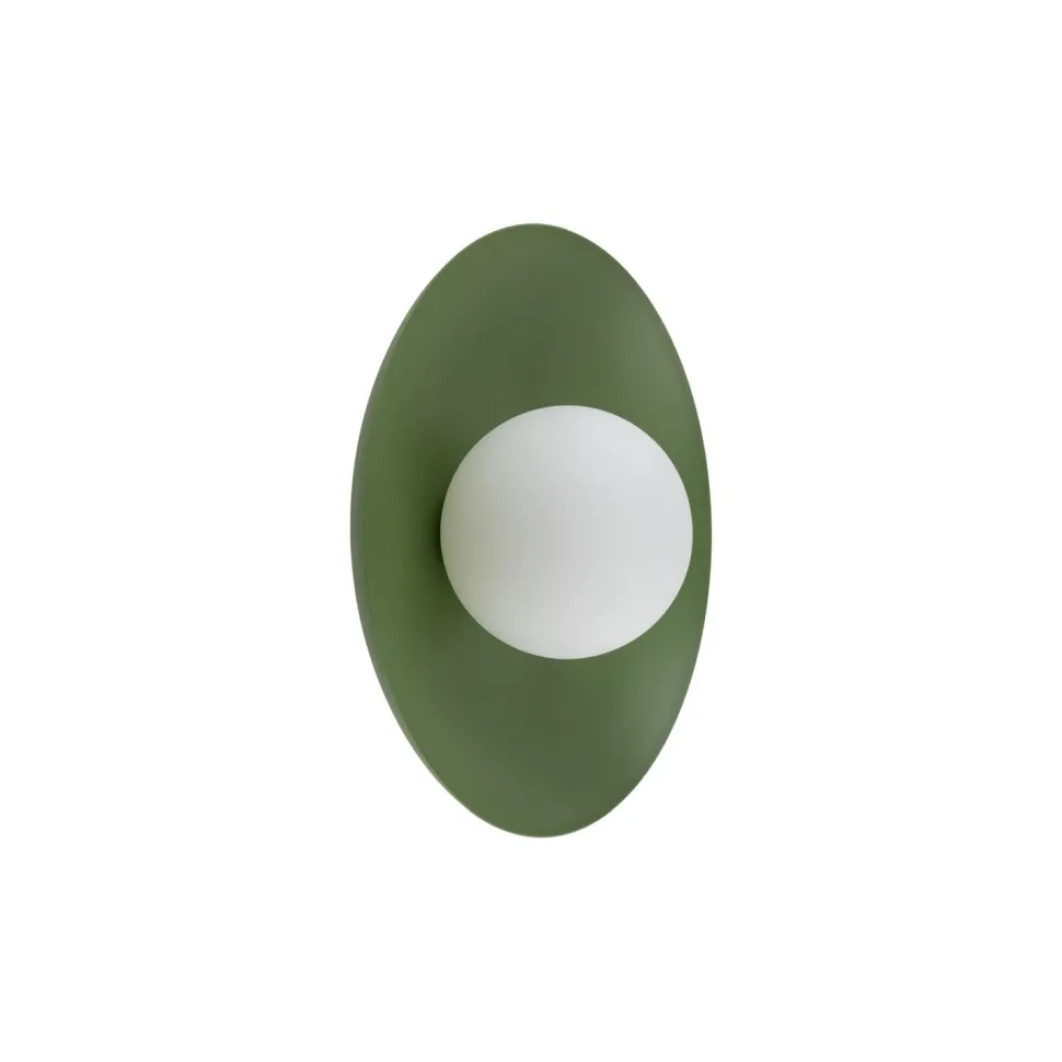 Grüne Wandlampe Glaskugel blendarm G9 B:28 cm wohnlich