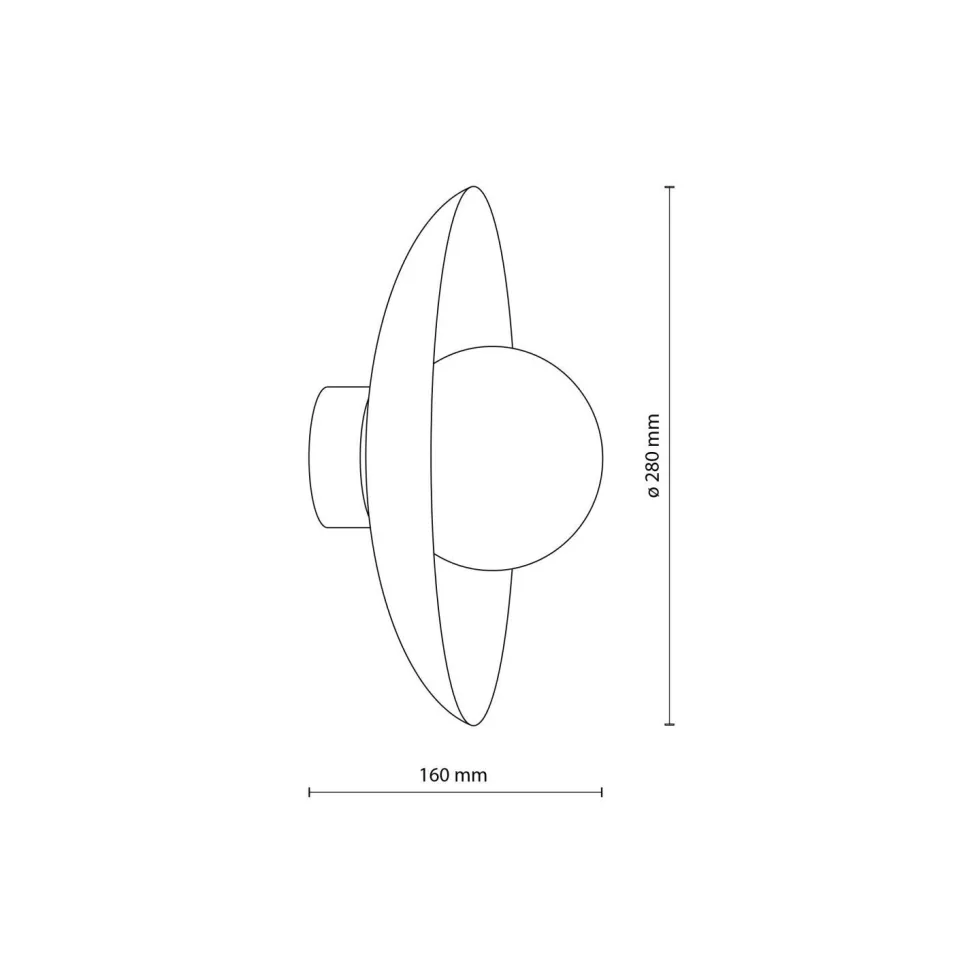 Grüne Wandlampe Glaskugel blendarm G9 B:28 cm wohnlich