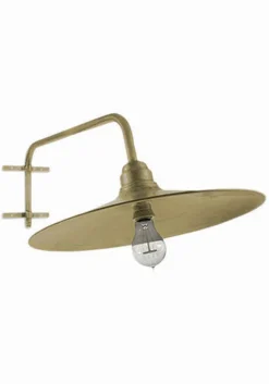 Große Außenwandlampe Messing massiv B: 41 cm IP23 in E27