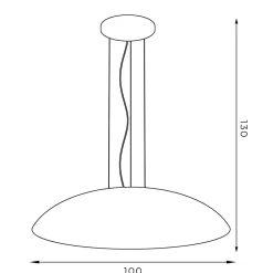 Große Hängelampe Stoff E27 Weiß Gold Ø100 cm rund