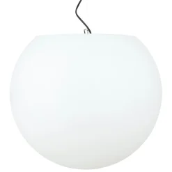 Große Hängeleuchte für Außen in Weiß Ø60cm