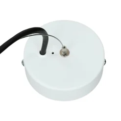 Große Hängeleuchte für Außen in Weiß Ø60cm