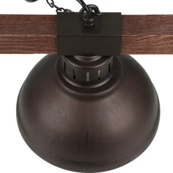 Große Hängeleuchte 3xE27 L:72cm Echt Holz HAKON